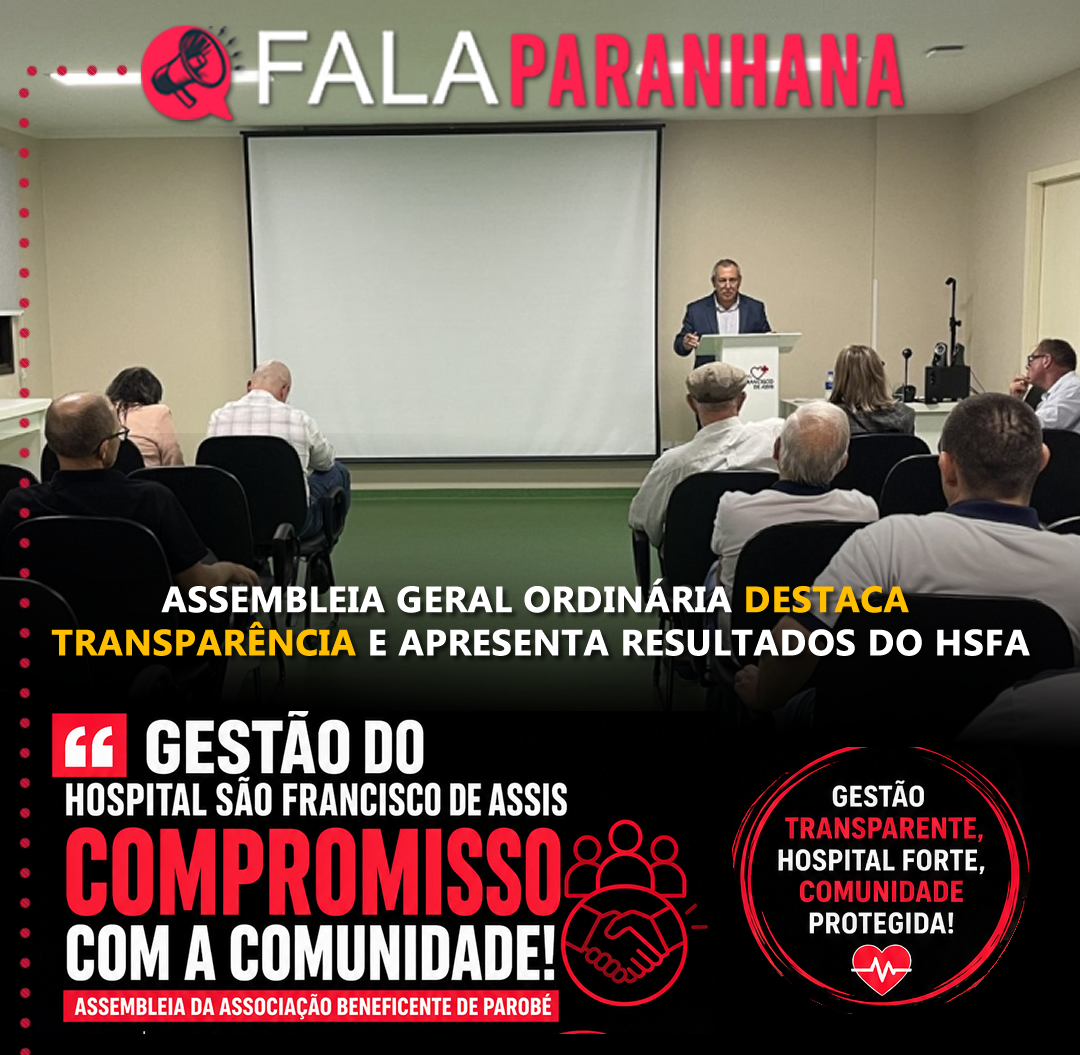 Hospital de Parobé apresenta resultados e reforça transparência em assembleia geral do HSFA